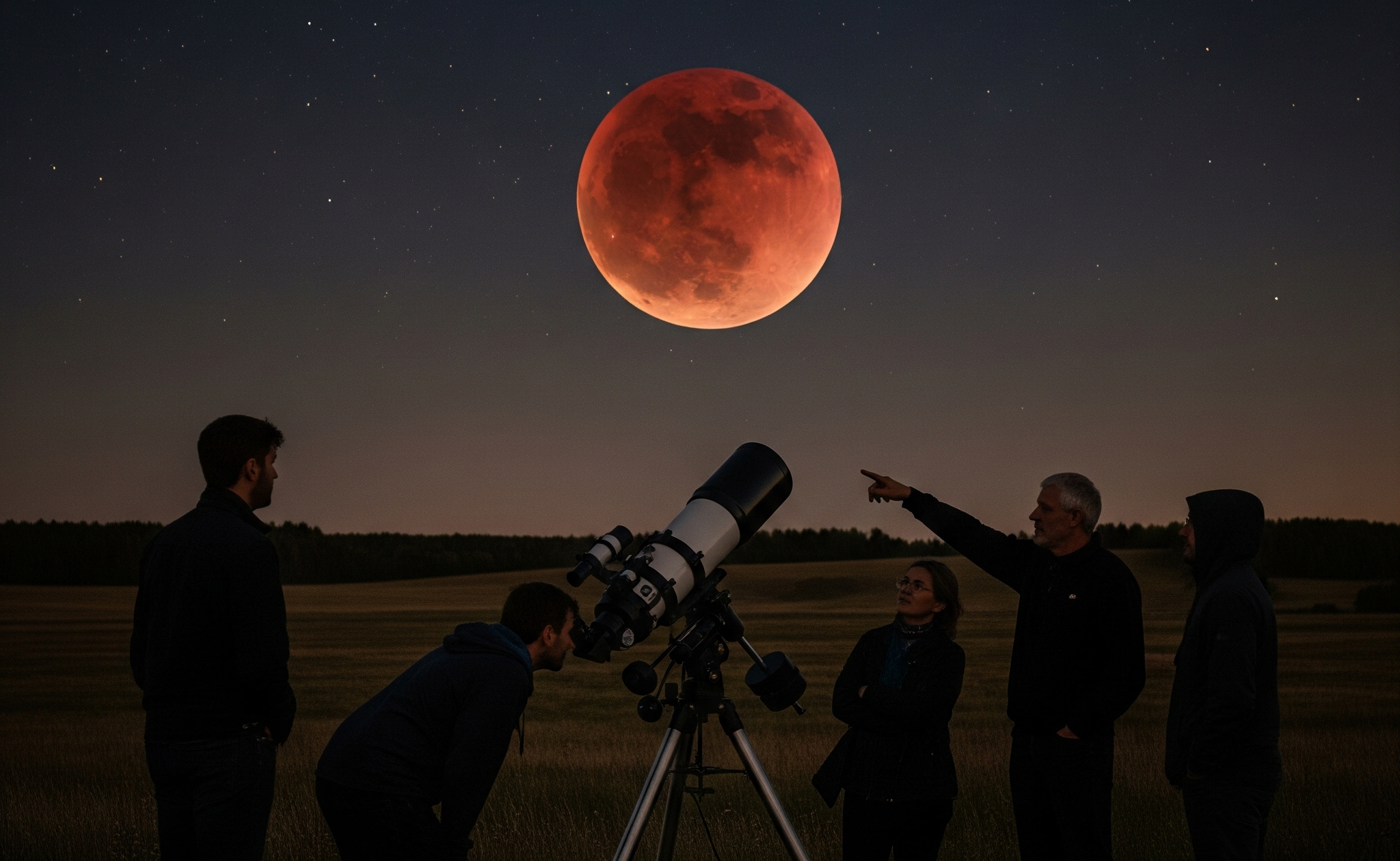 Bulan merah merona Blood Moon 7–8 September 2025 hiasi langit malam megah. Foto l Istimewa