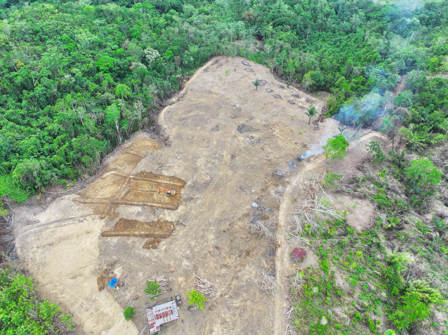 Kondisi Perambahan di kawasan hutan produksi di Dusun Daraga, Desa Passelloreng, Kecamatan Gilireng, Kabupaten Wajo, Sulawesi Selatan. Dok : Gakkum Kehutanan. 